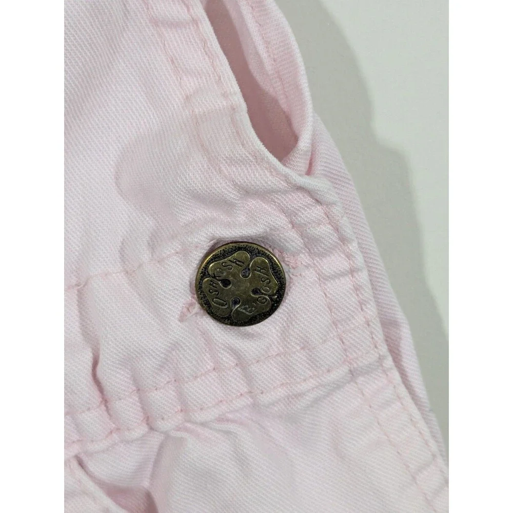Vintage 90s Oshkosh B'Gosh Pink Shortalls Pocket Size 5 Made In USA Girls
